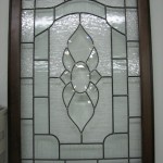 Leaded glass door panel
